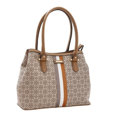 Bolsa Feminina Chenson Jacquard de Ombro Bege CH81898